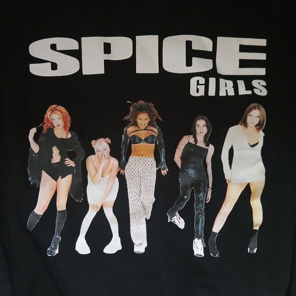 Cotton On Spice Girls Sweatshirt Small Black Crewneck Y2k Style - Picture 2 of 8